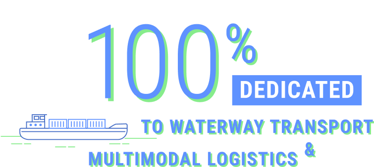 100% dedicated to waterway transport & multimodal logistics